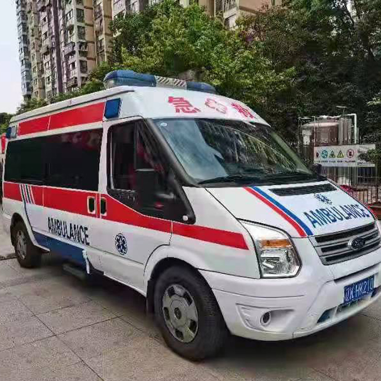 东安长途救护车护送病人返乡